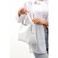 Kadın Yumuşak Deri İçi Süet Çıtçıt Ve Fermuarlı İç Bölme Büyük Boy Shopper Çanta