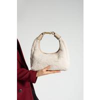 Kadın  Model Peluş Kürklü Midi Urban El Ve Omuz Çanta